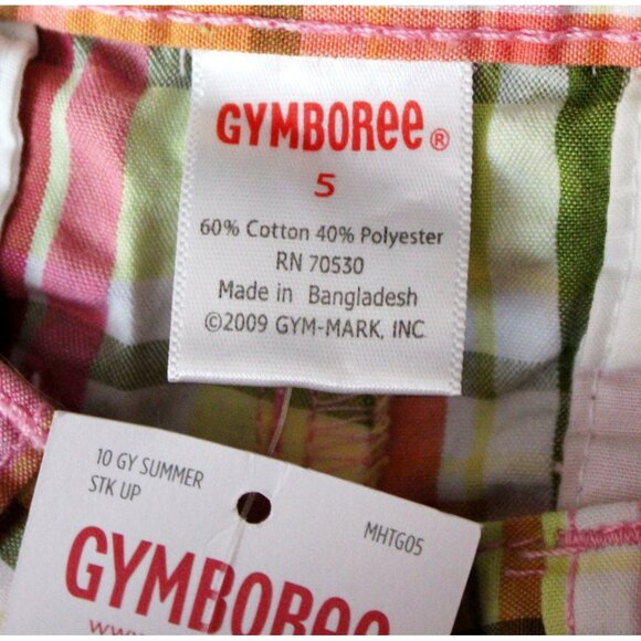 2010 Gymboree Citrus Cooler Plaid Shorts sz 5 Pink Yellow Lemon Summer Bows - Picture 8 of 8